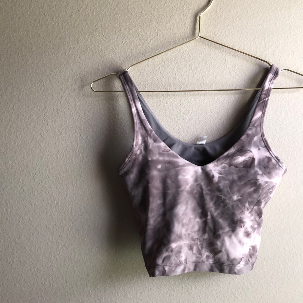 Lululemon Align Tank Top Diamond Dye Mink Bery Lunar Rock Shadow Grey size4